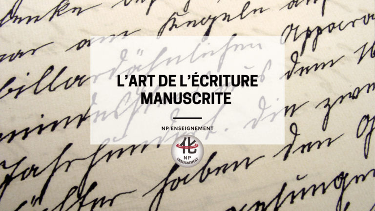 NP Enseignement, art écriture manuscrite