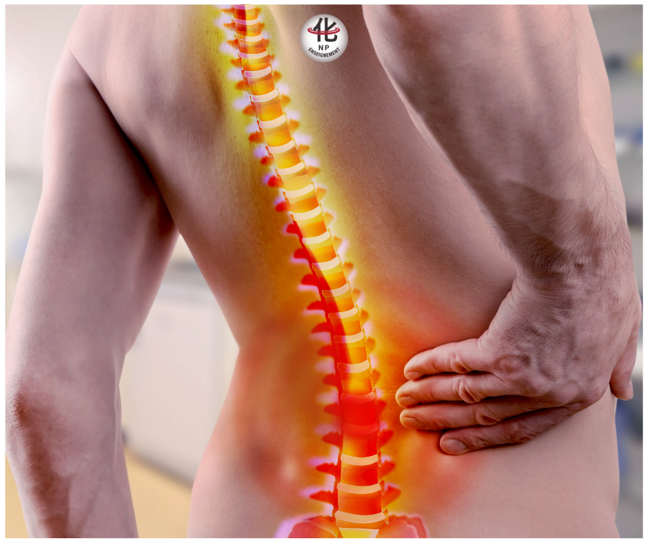 IRM de la colonne lombaire montrant une imagerie normale sans anomalie visible