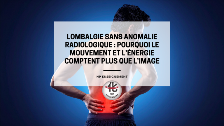 Homme se tenant le bas du dos montrant une lombalgie sans anomalie radiologique